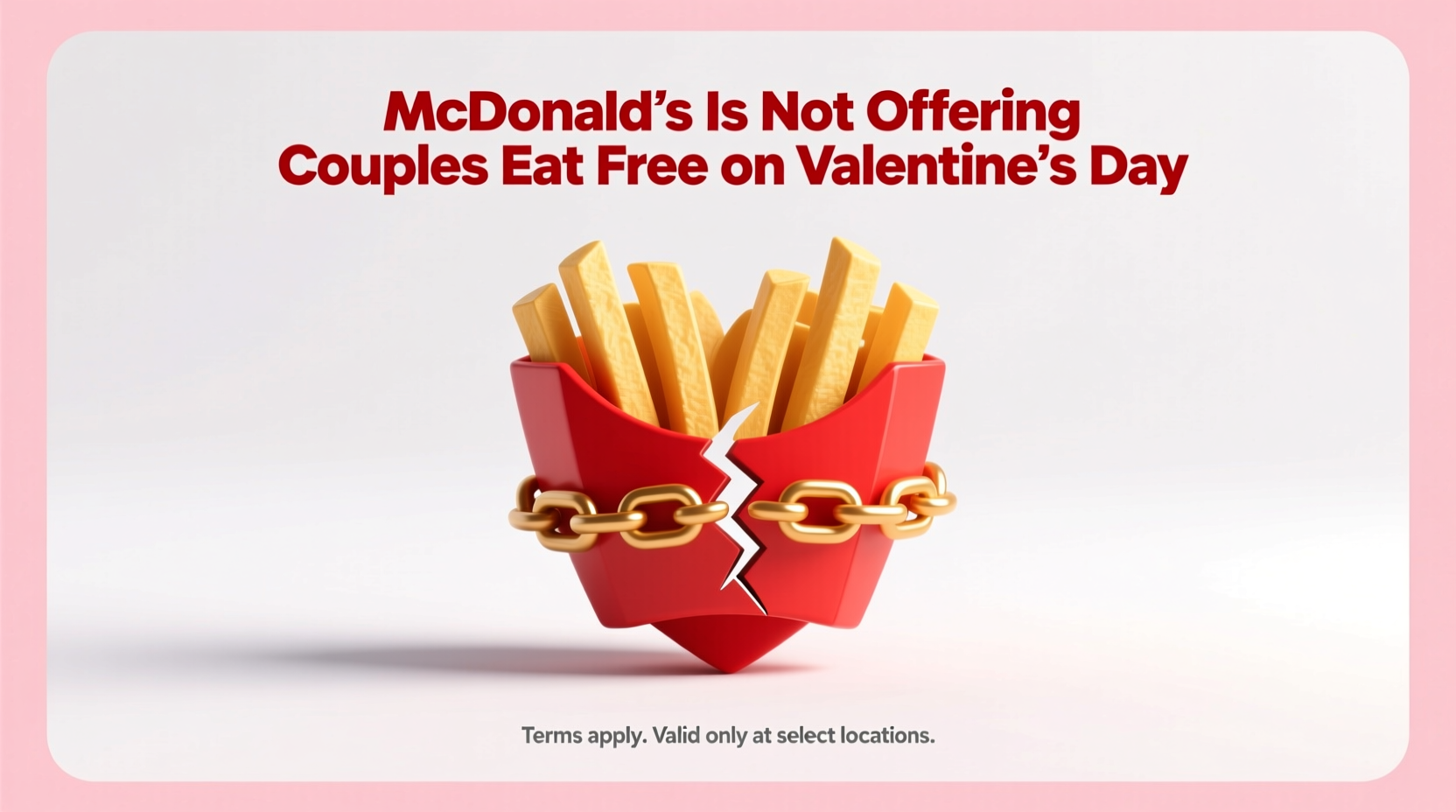 is mcdonalds getting couples eat free on valentines day
