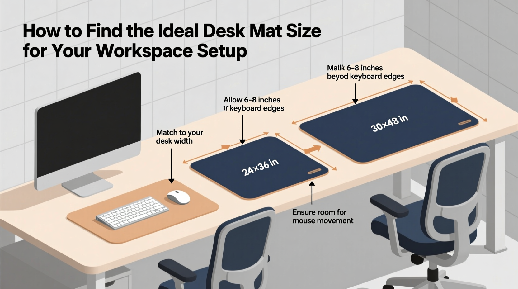 how to find the ideal desk mat size for your workspace setup