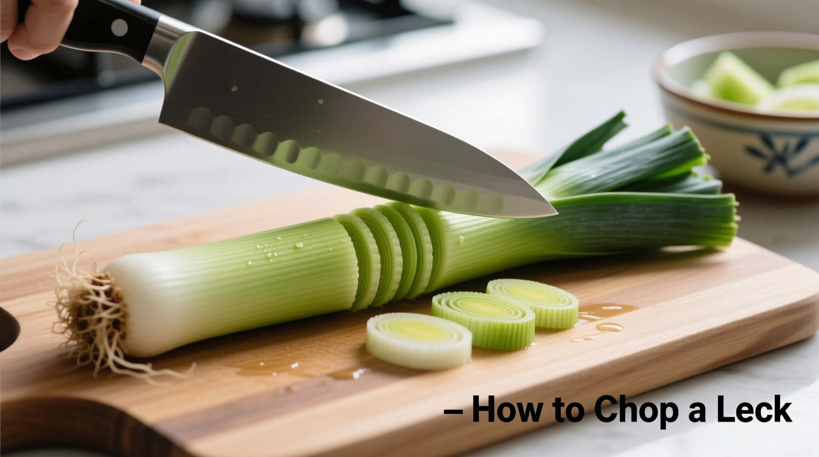 how to chop a leek