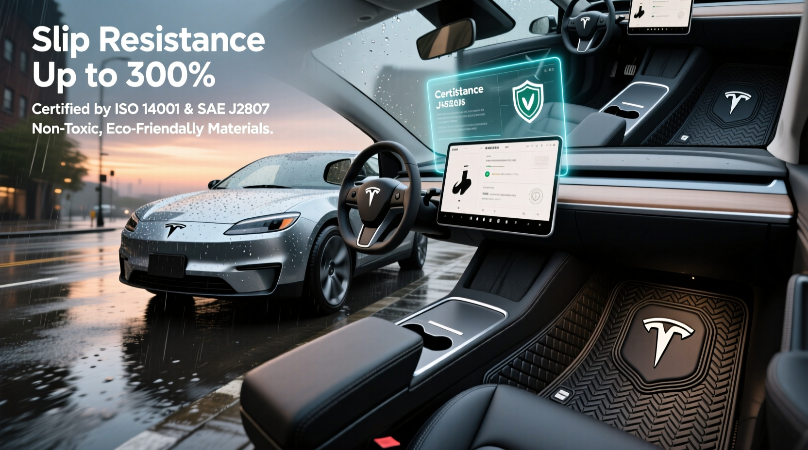slipping mats model y safety