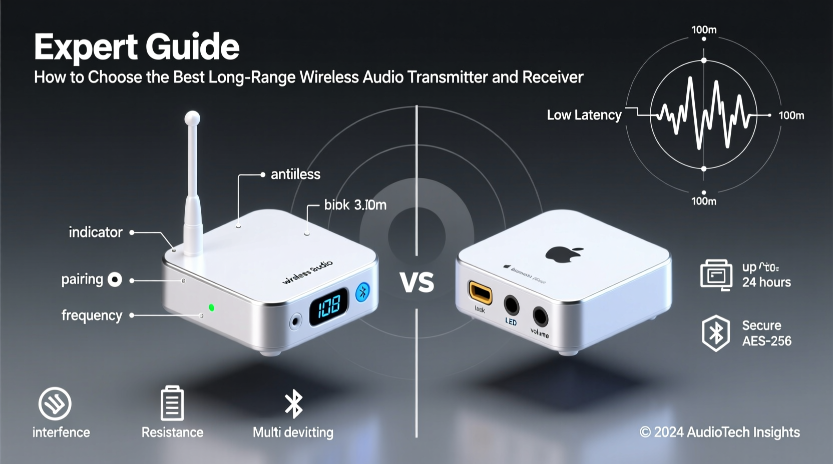 wireless audio transmitter wireless audio receiver long range