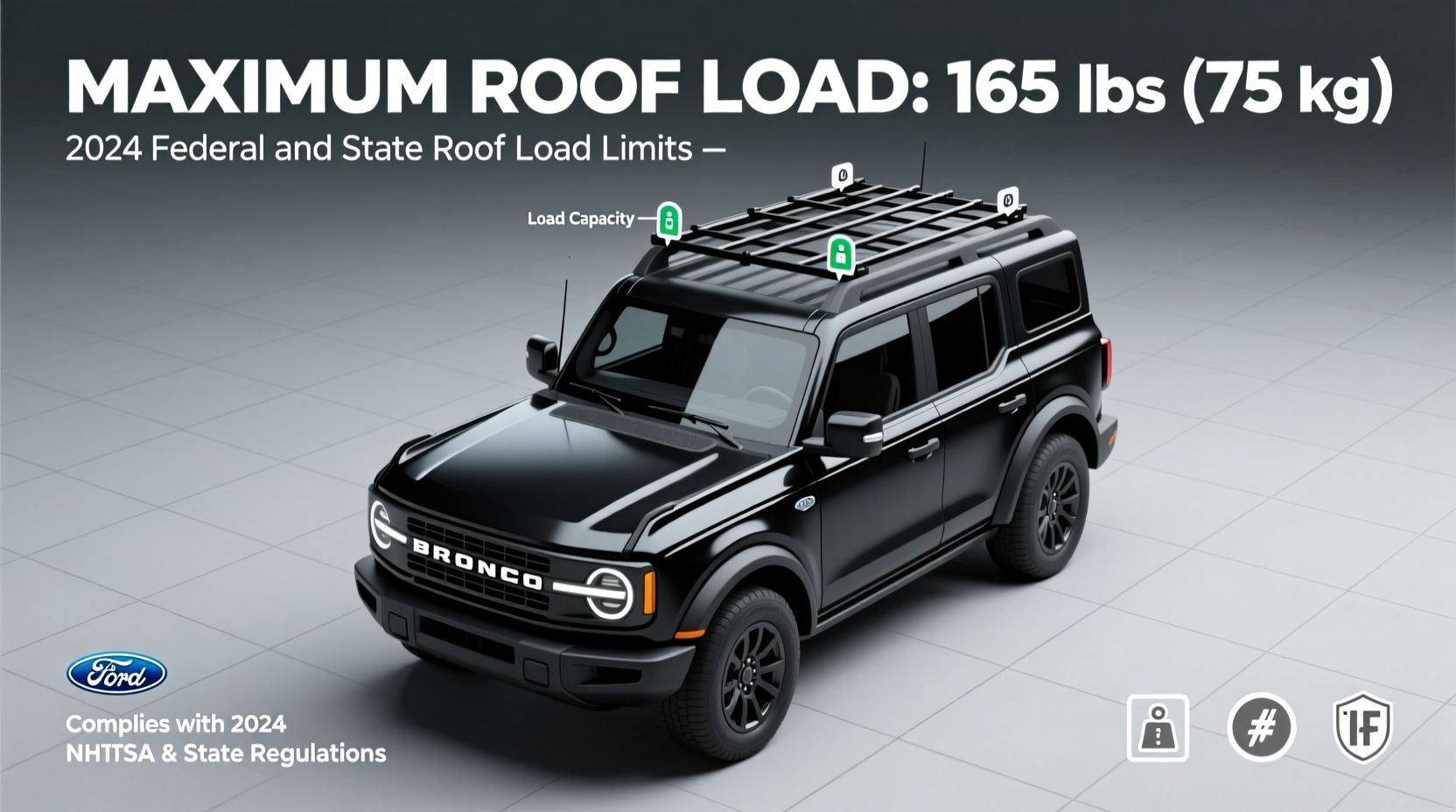 bronco sport roof rack install us limits