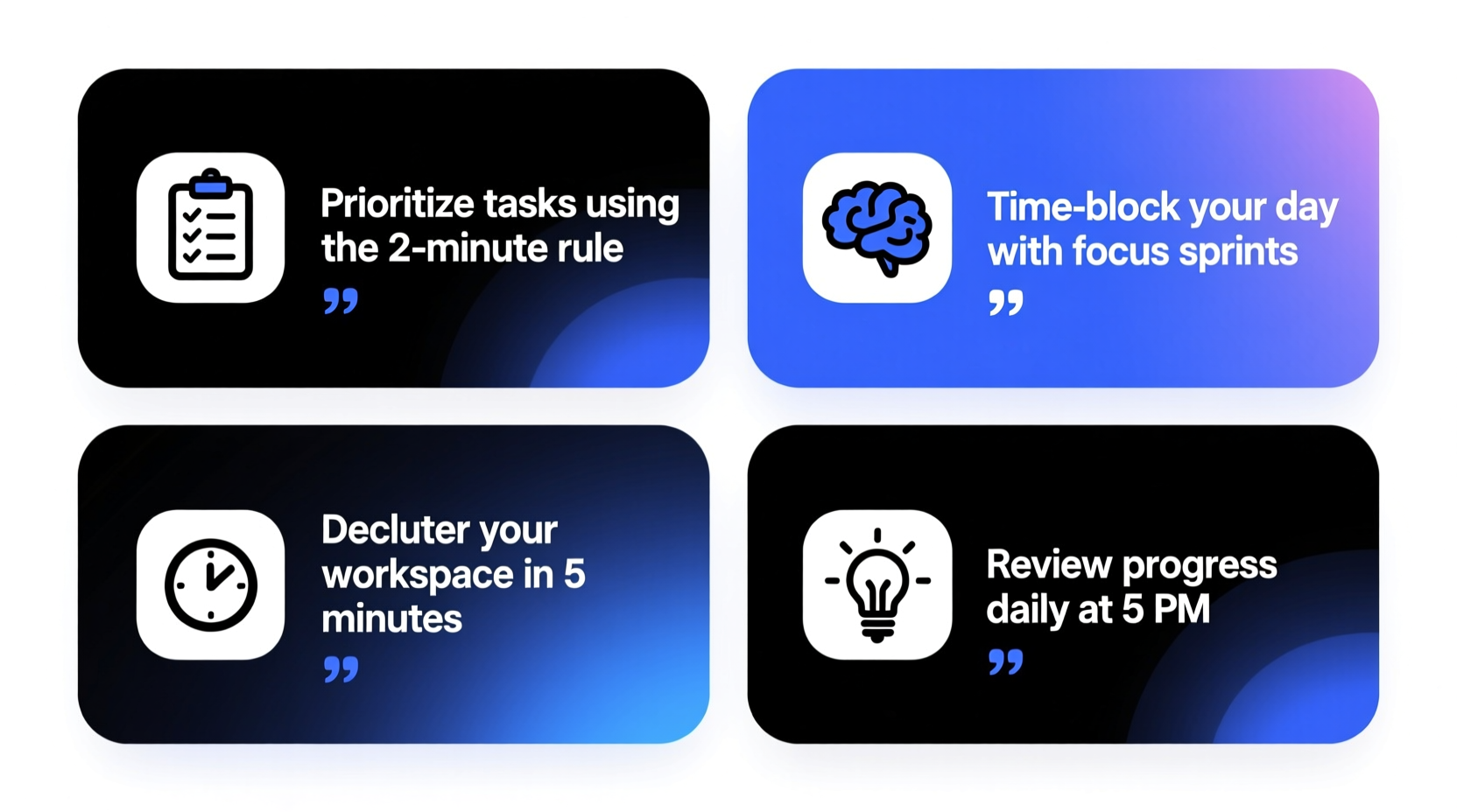 how to quickly improve your productivity with simple actionable strategies