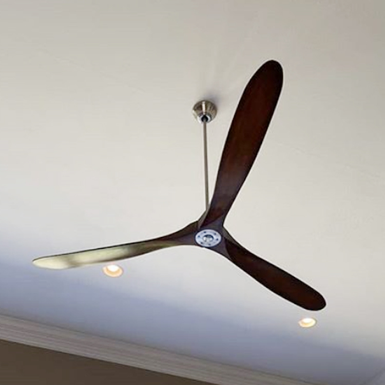 豪华现代豪华装饰最佳节能直流电机实木叶片吊扇无灯