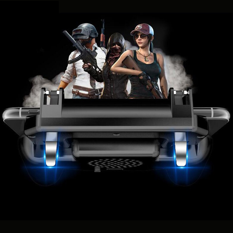 SR 2000 mah poignée de jeu de puissance Mobile tireur déclencheur ventilateur de refroidissement contrôleur de jeu Mobile pour pubg Iphone et Android
