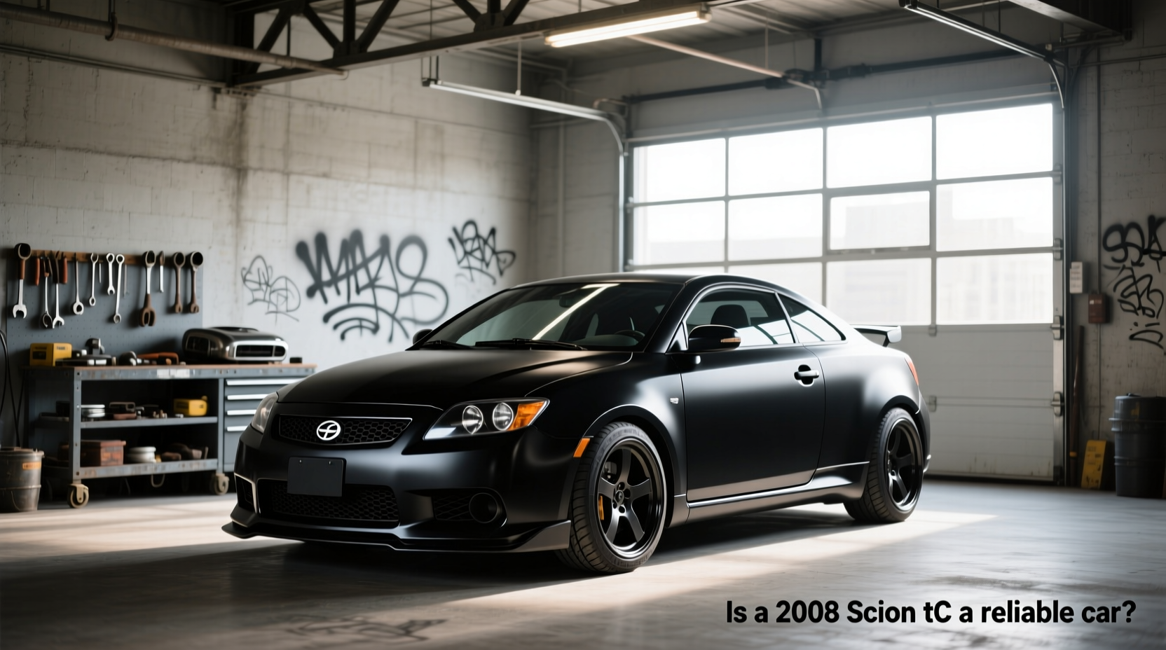 2008 Scion tC coupe parked on city street