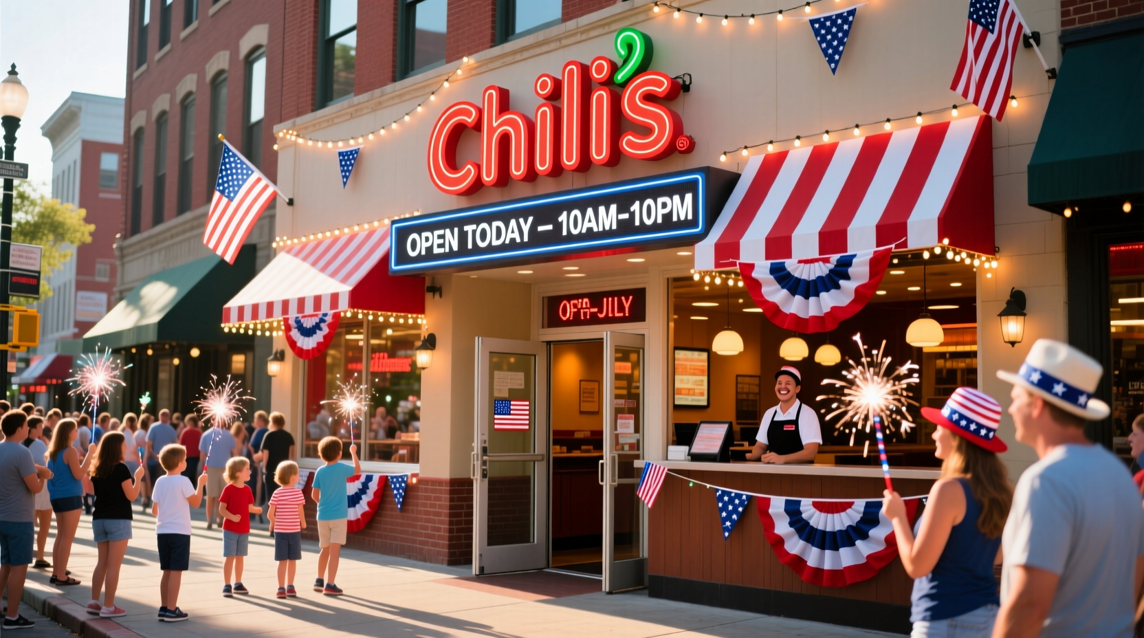 is chilis open on 4th of july