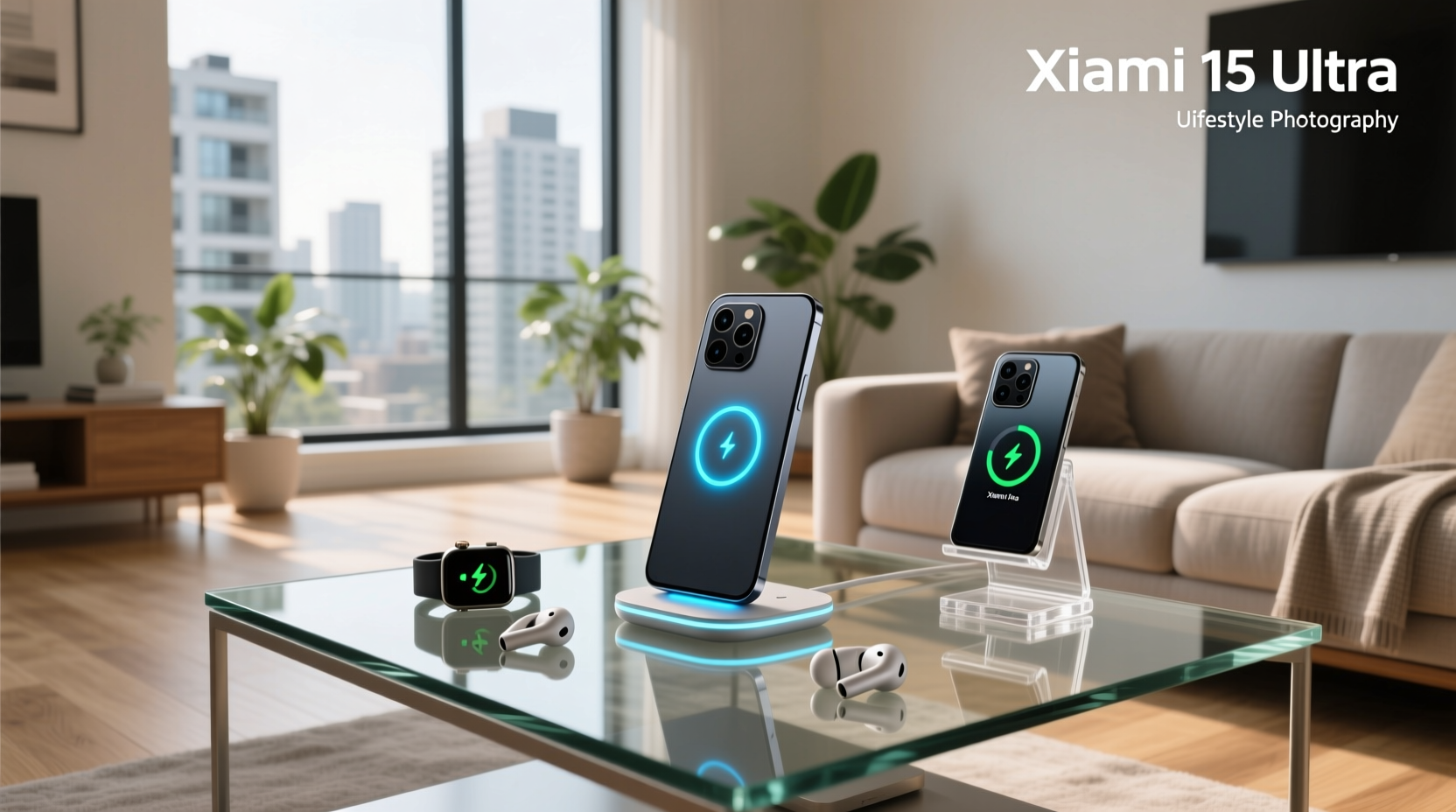 Xiaomi 15 Ultra on wireless charging pad showing charging speed