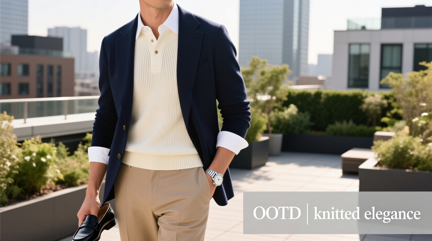knit polo shirt ootd jmkqaan