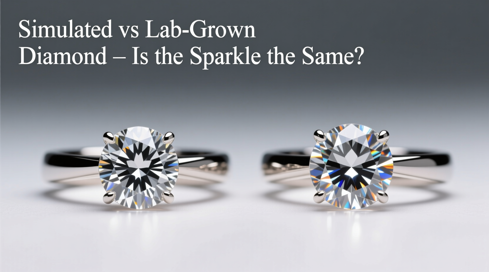 simulated vs lab grown diamond ring is the sparkle really the same