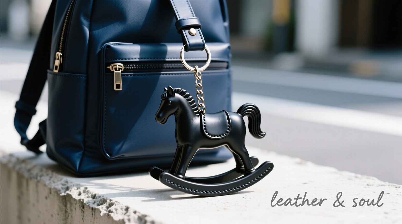 creative ways to style and showcase a leather rocking horse keychain on your backpack