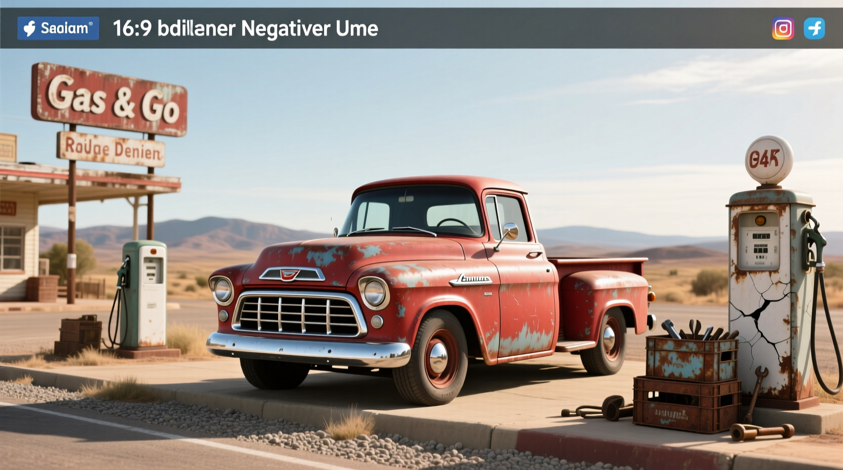1957 Chevy pickup truck parked on a rural road