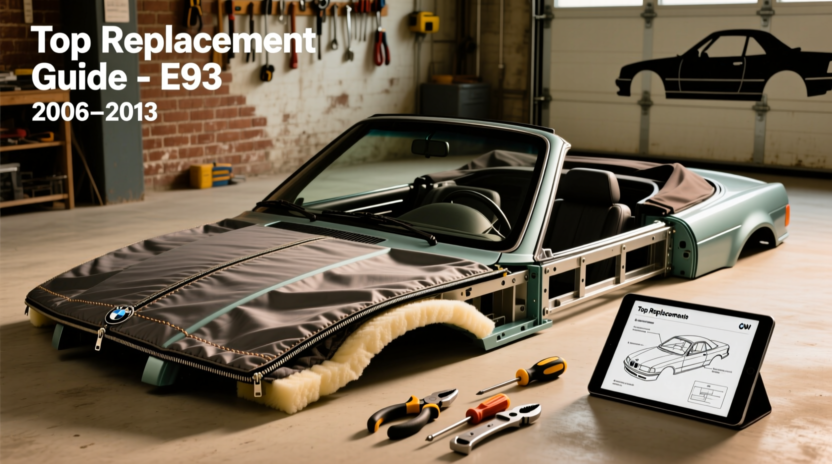 e93 convertible top replacement