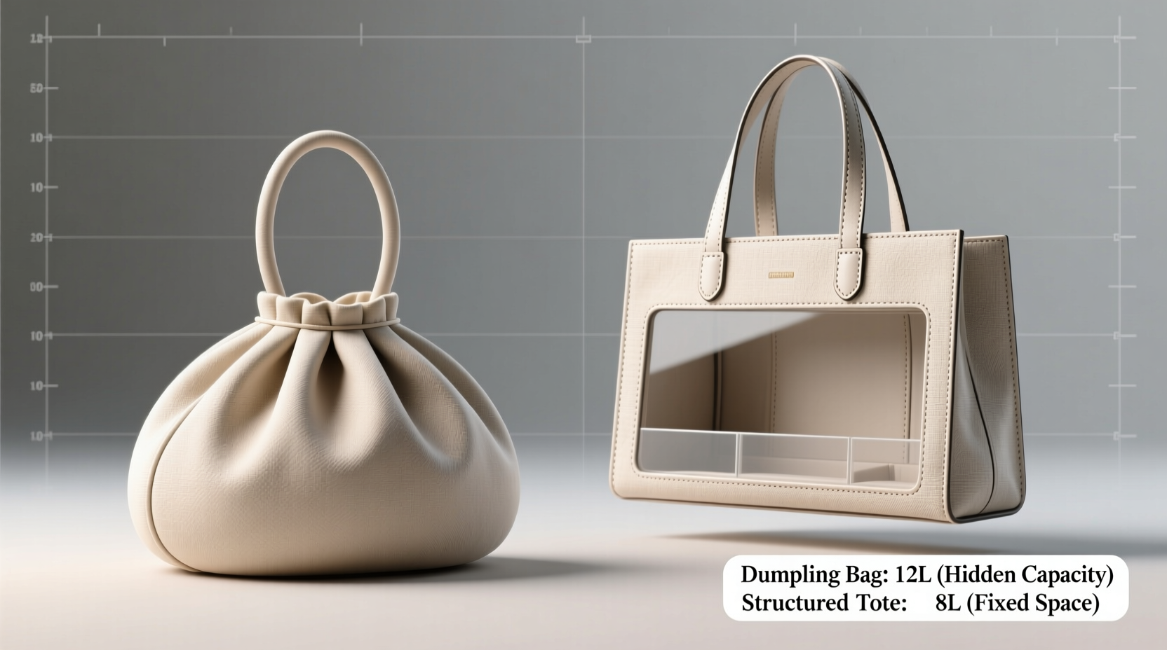 dumpling bag vs structured tote which one will actually hold more without looking bulky