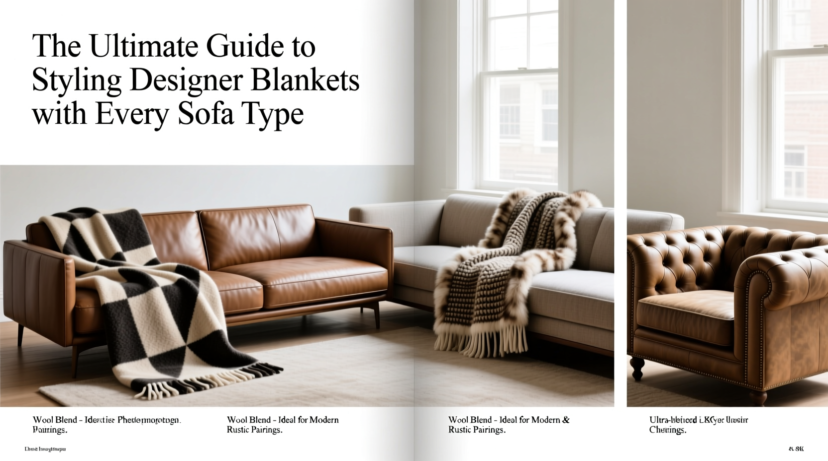 the ultimate guide to styling designer blankets with every sofa type