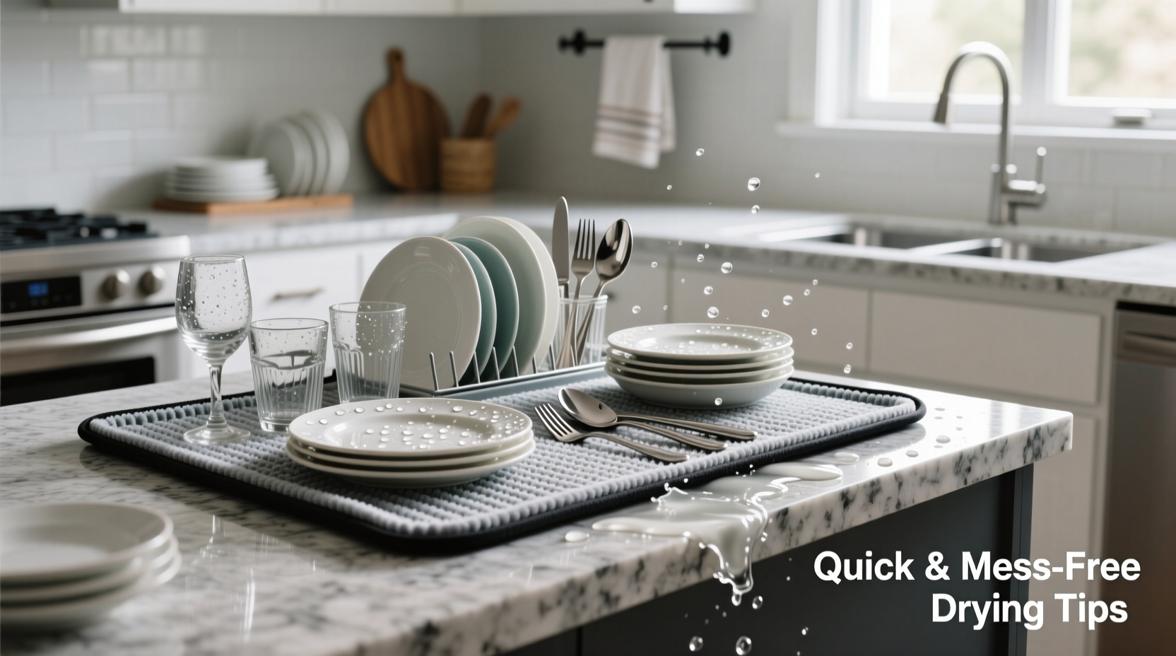 effective tips to quickly dry dishes using a countertop mat without mess