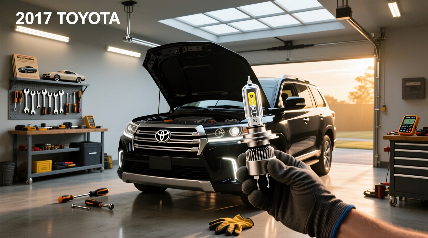 2017 toyota highlander headlight bulb guide