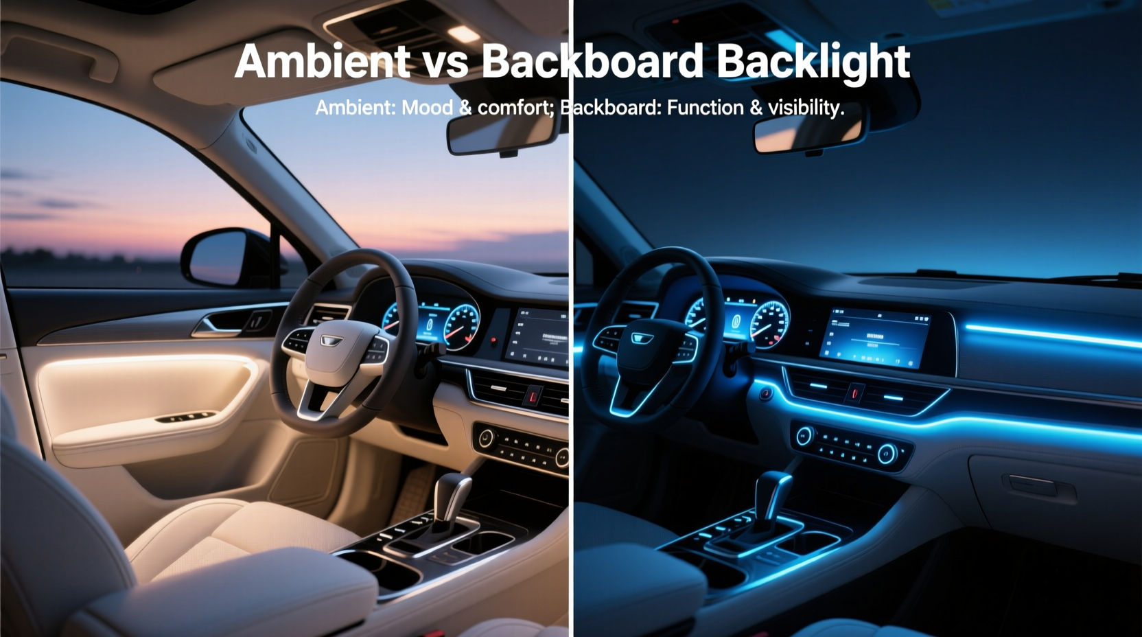 ambient vs dashboard backlight