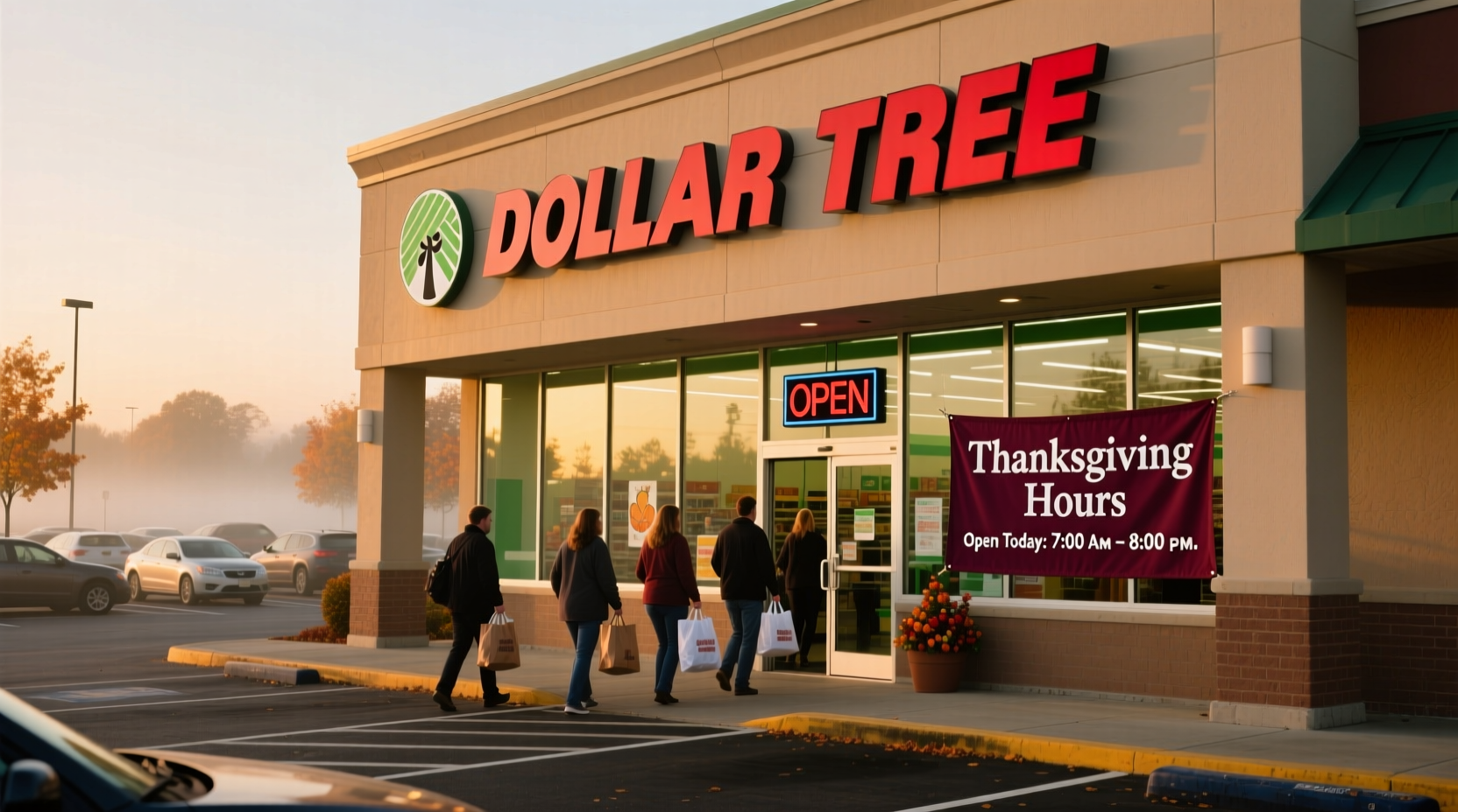 is the dollar tree open on thanksgiving day