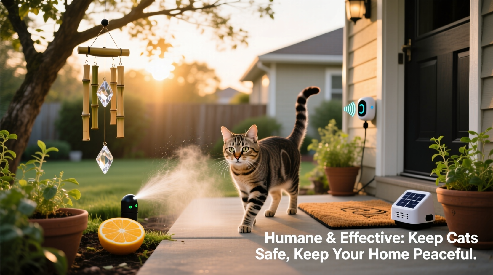 effective and humane strategies to scare cats away from your house without harm