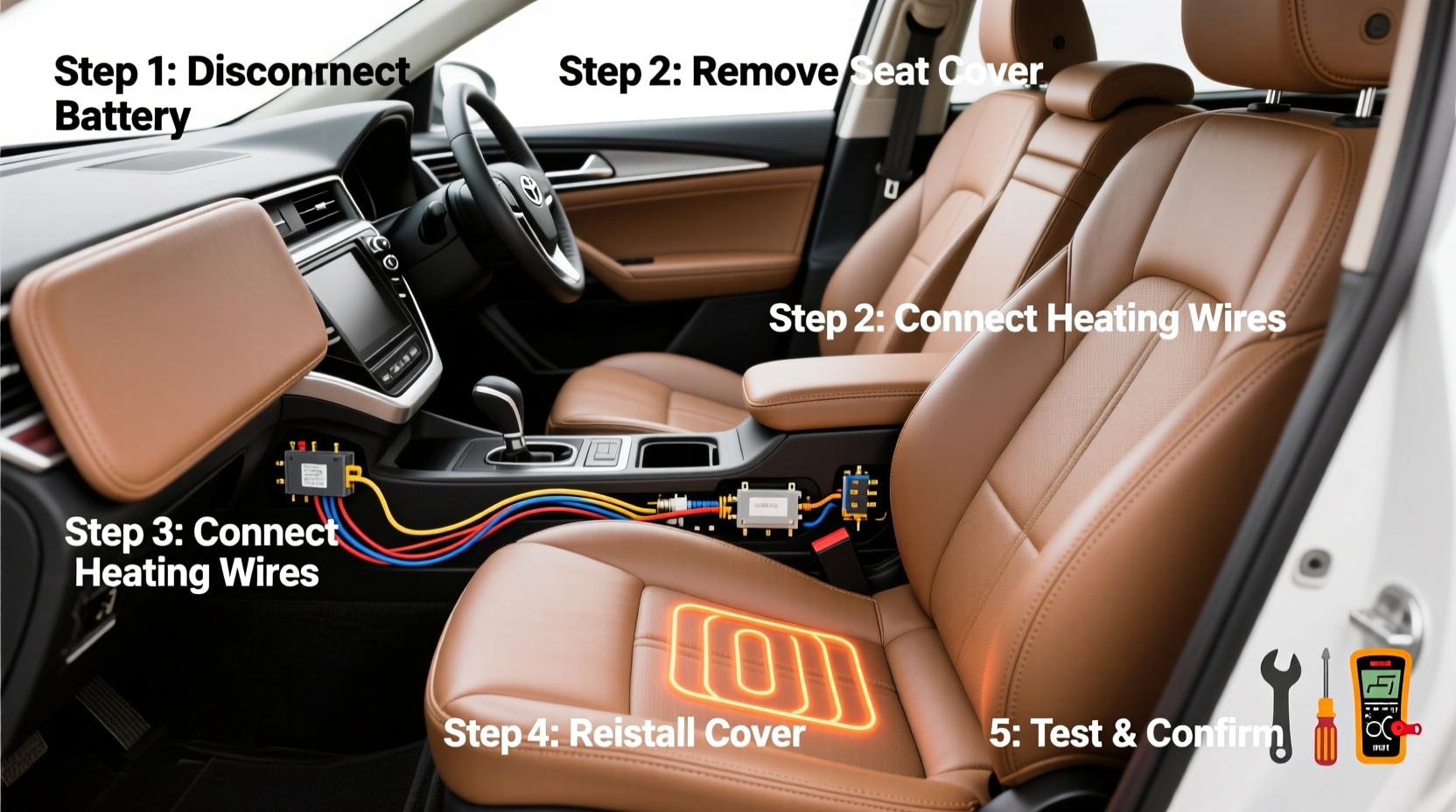 camry 2017 leather install heated seats