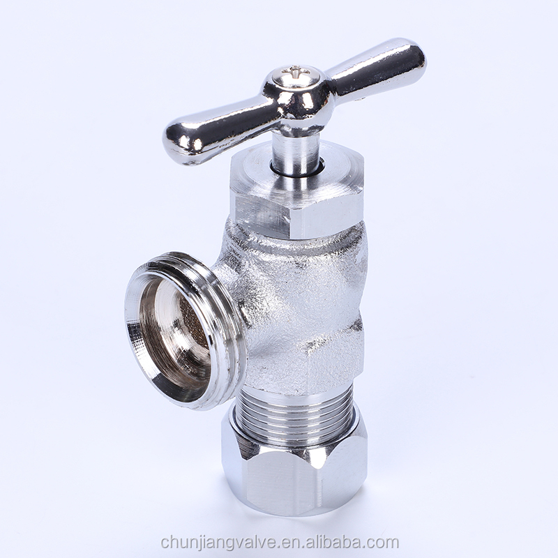 hot sales brass body chrome finish of washing maching valve with T handle