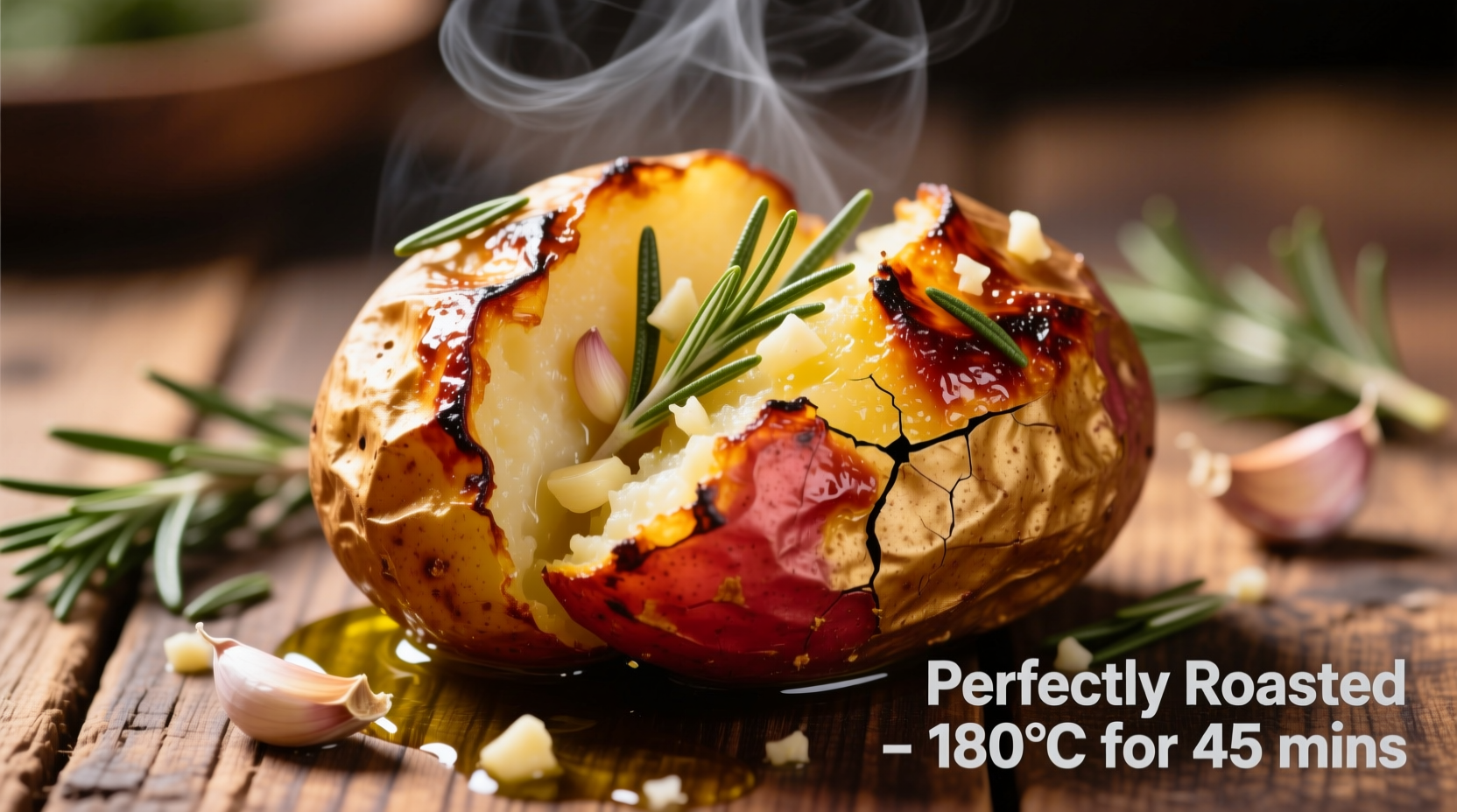 Golden roasted red potatoes with rosemary and garlic