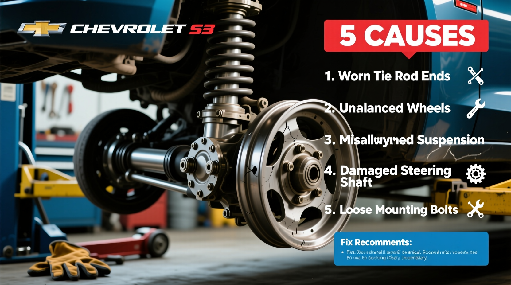 2016 camaro ss steering vibration cause