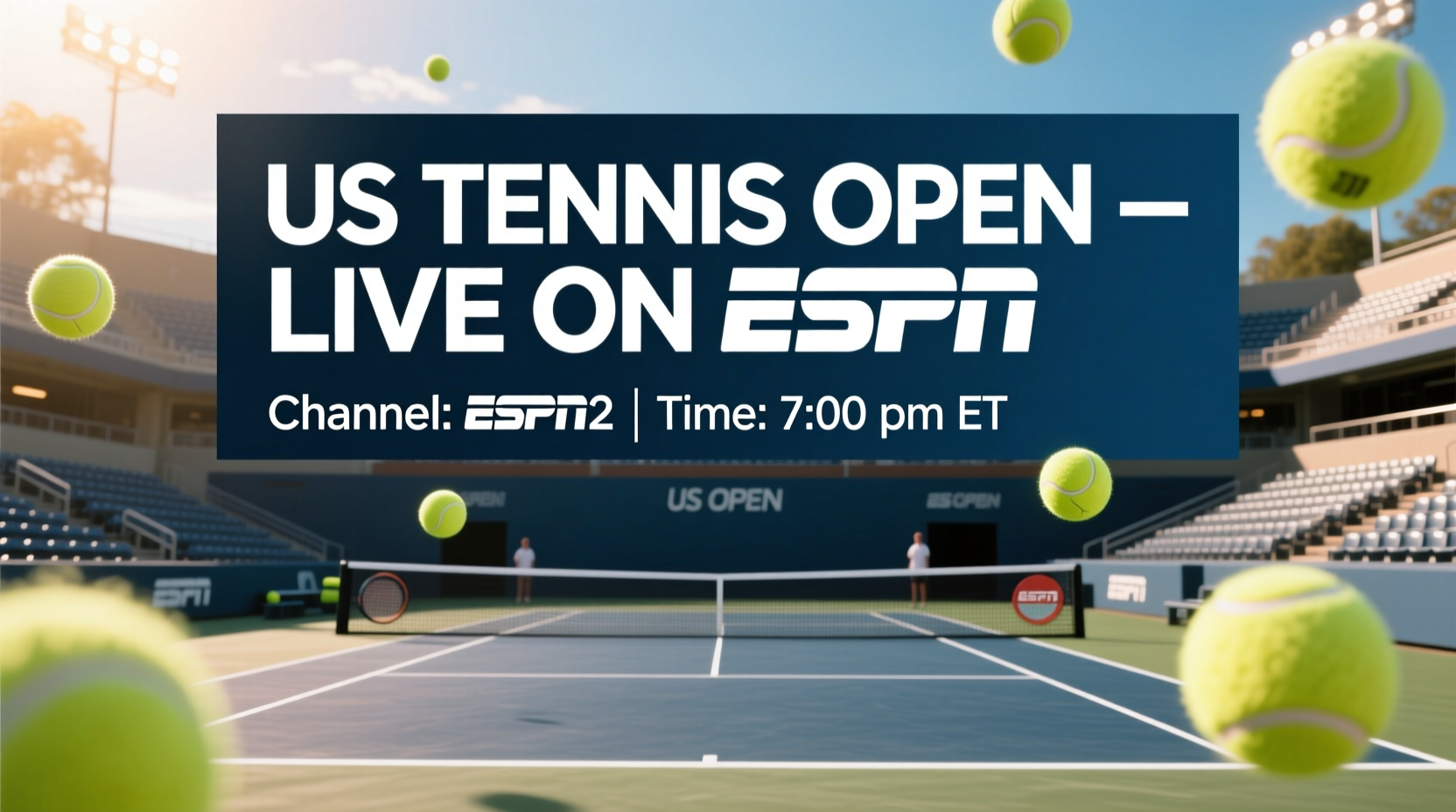 what channel is the us tennis open on