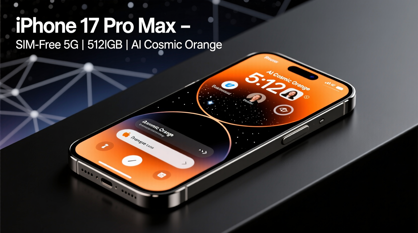 iPhone17Promax512GB SIMフリー SIMフリー】iPhone 17 Pro A19 Pro 6.3型 ストレージ：512GB デュアル