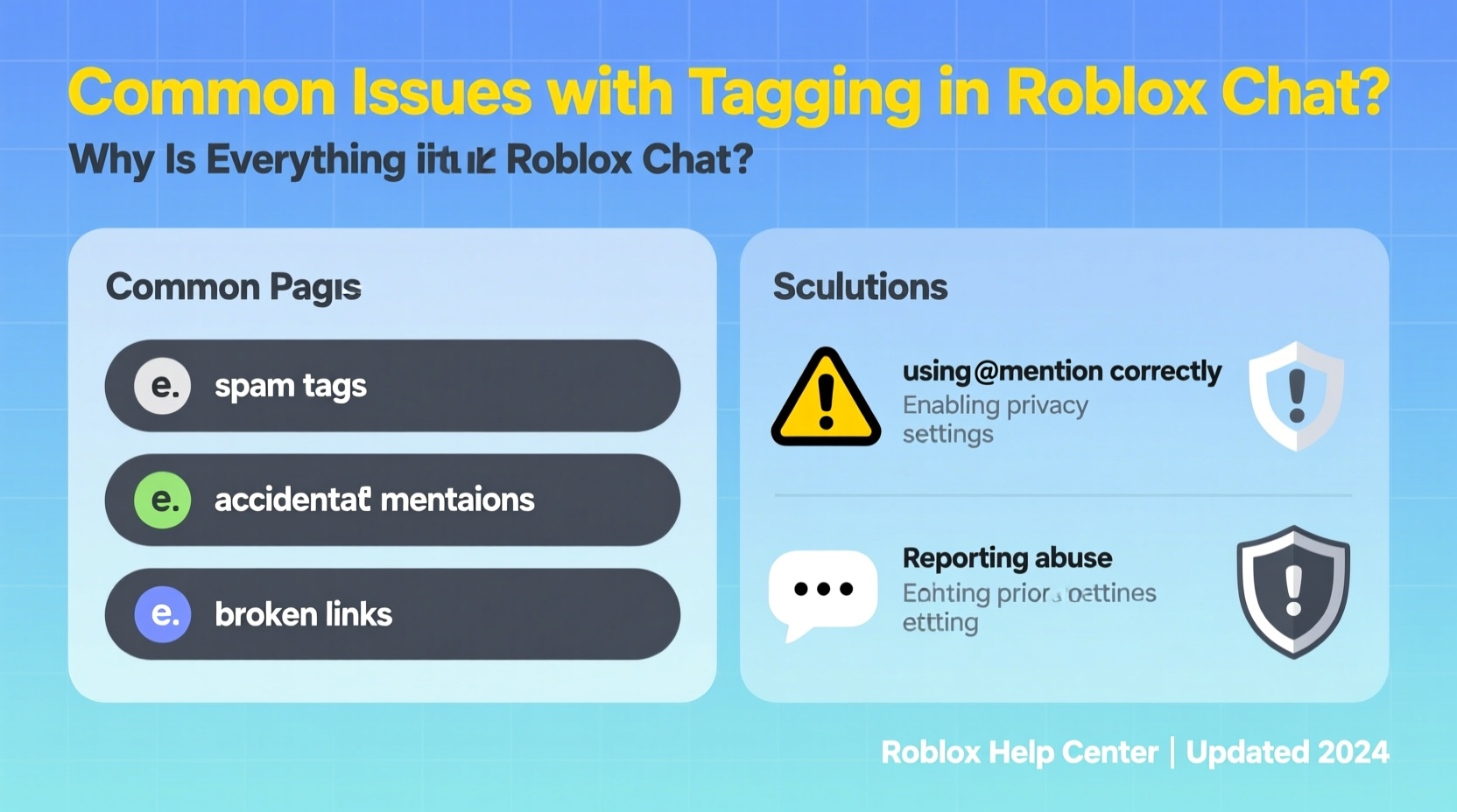 why is everything tagging in roblox chat common issues
