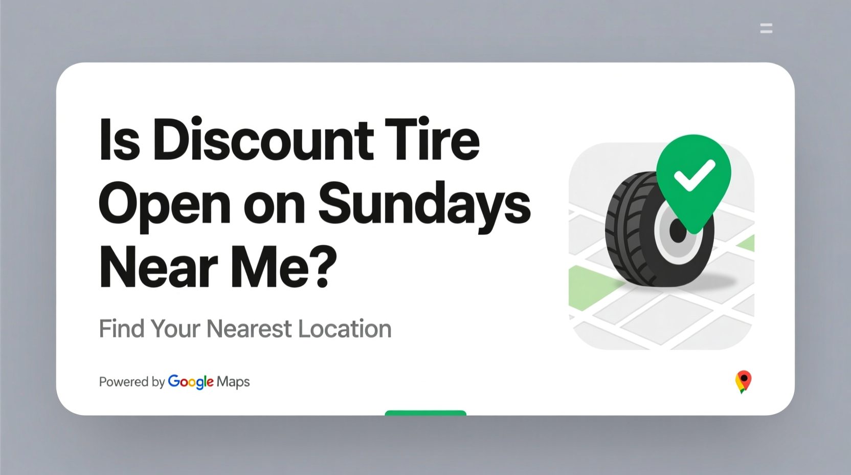 is discount tire open on sundays near me