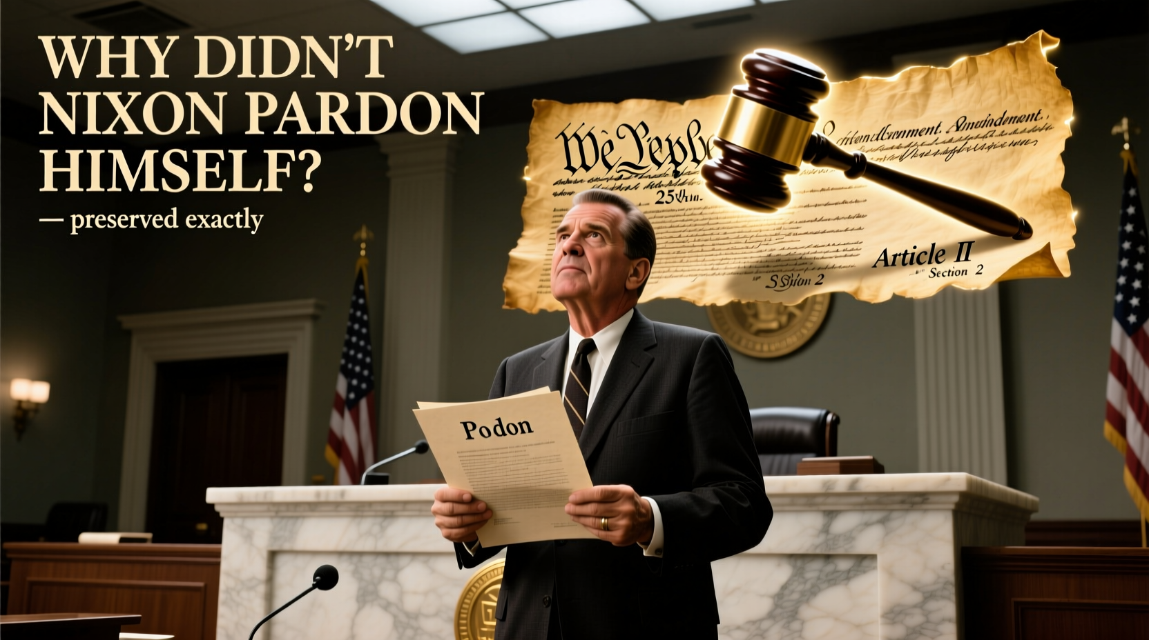 why didnt nixon pardon himself exploring the constitutional questions