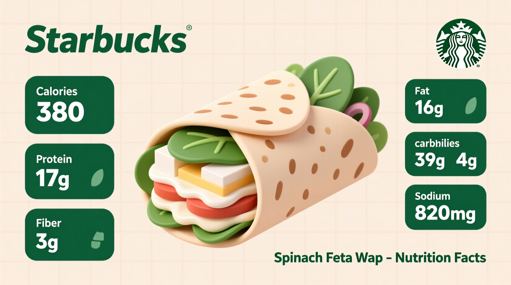 Starbucks Spinach Feta Wrap Nutrition Facts (2024)