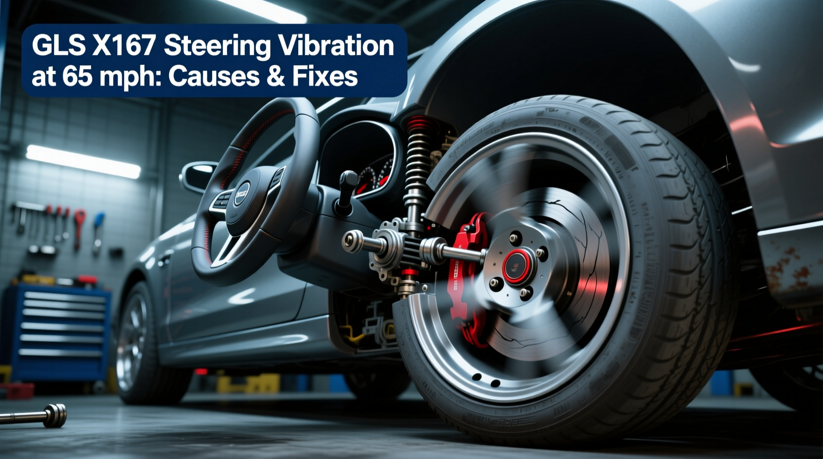 gls x167 steering vibration 65mph