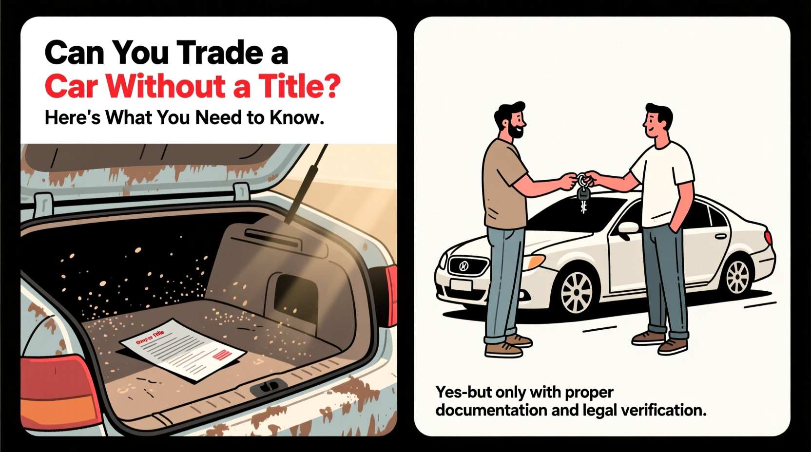 can you trade a car without a title
