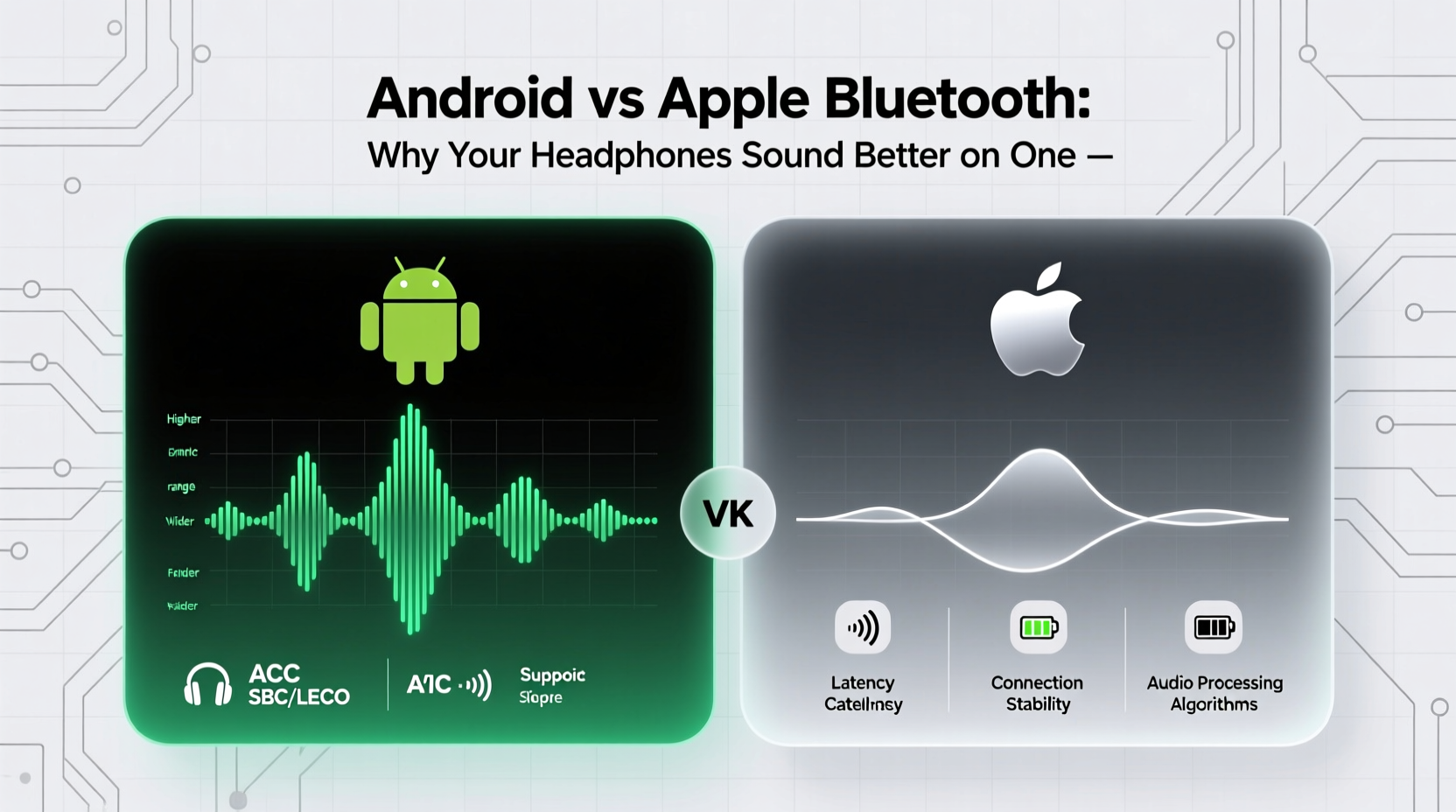 android bluetooth vs apple bluetooth why do my headphones sound better on one