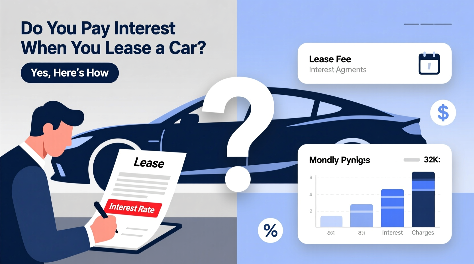 do you pay interest when you lease a car