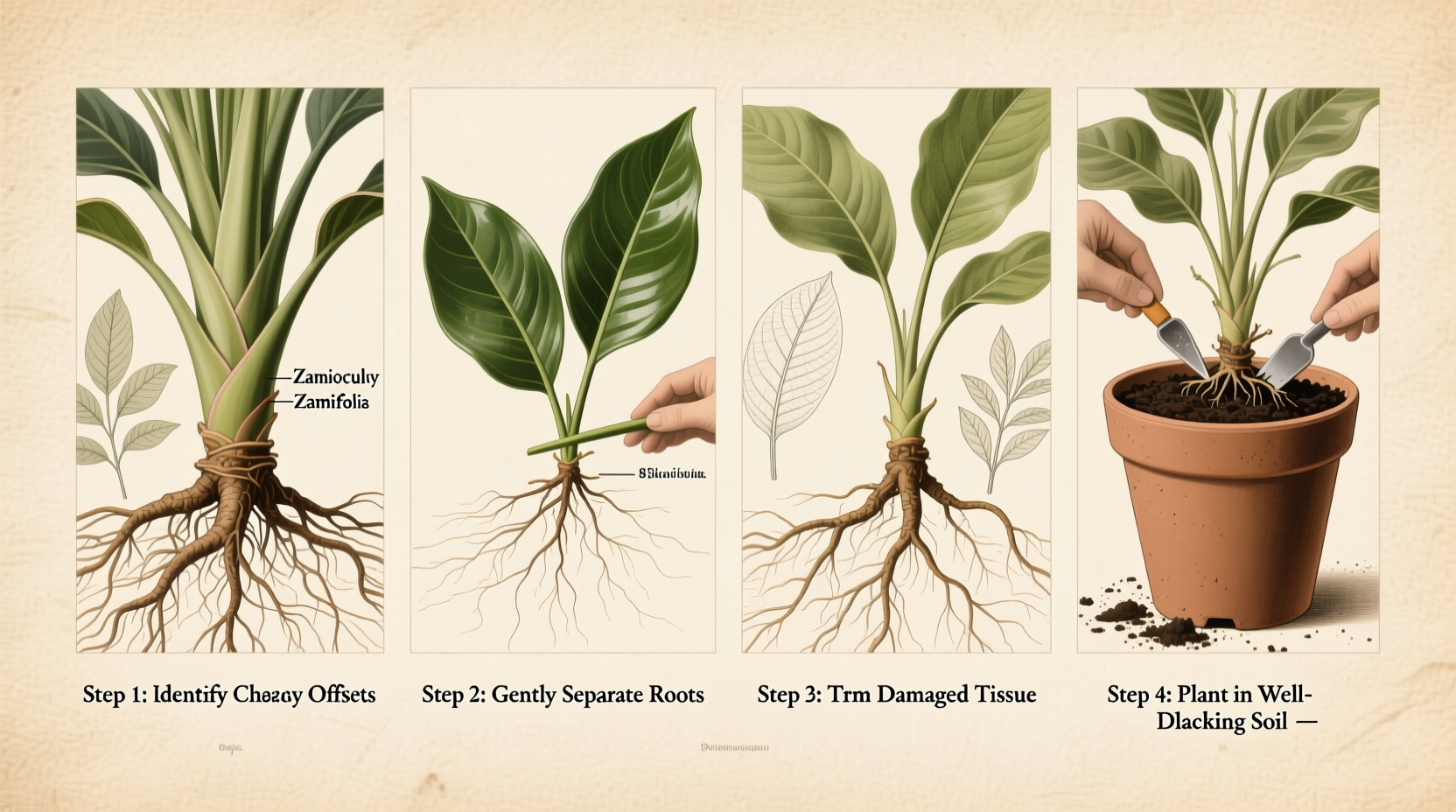 how to divide a zz plant