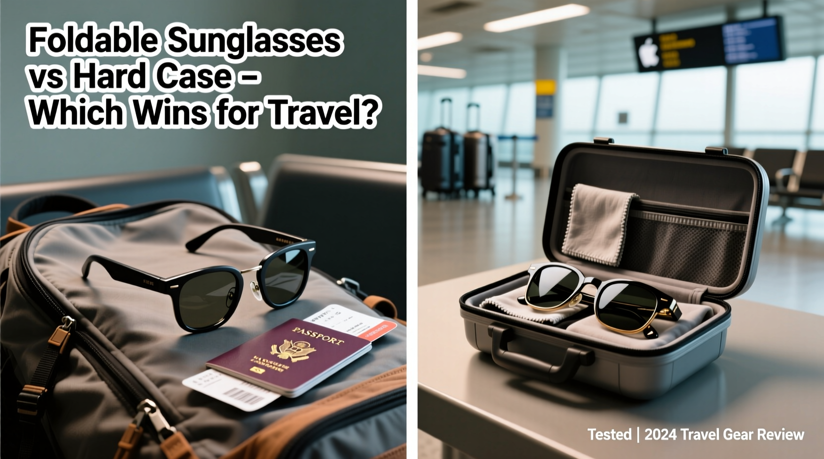 folding sunglasses size comparison carry-on