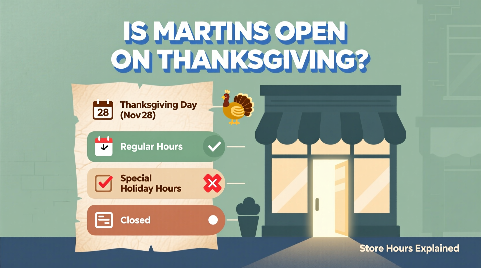 is martins open on thanksgiving