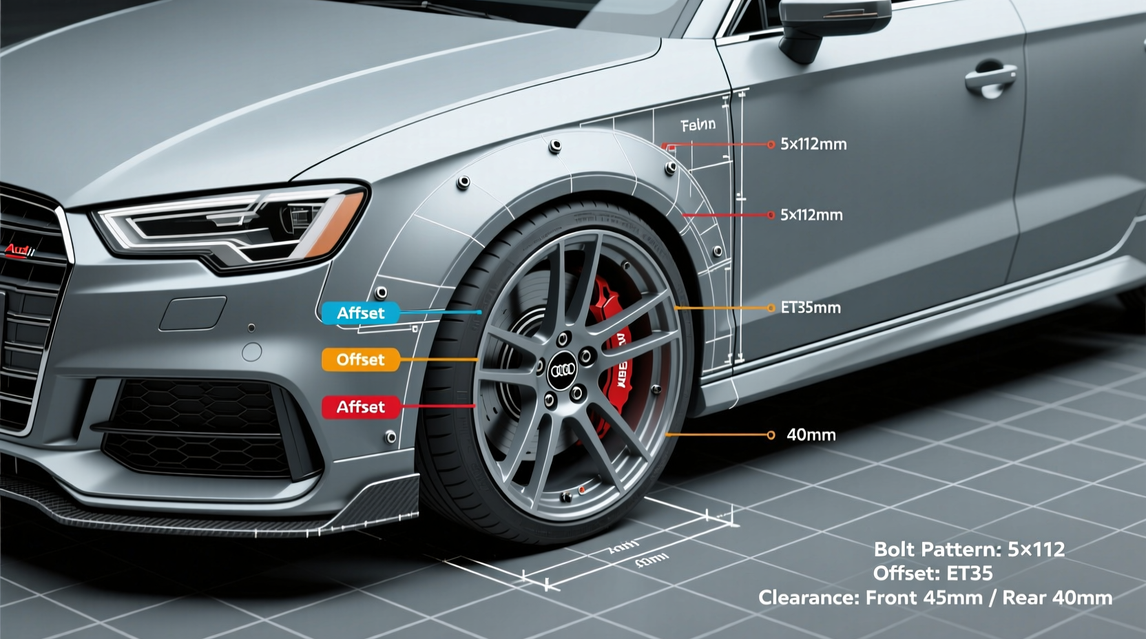 Audi S3 Aftermarket Wheel Fit Guide: Bolt Pattern, Offset & Clearance