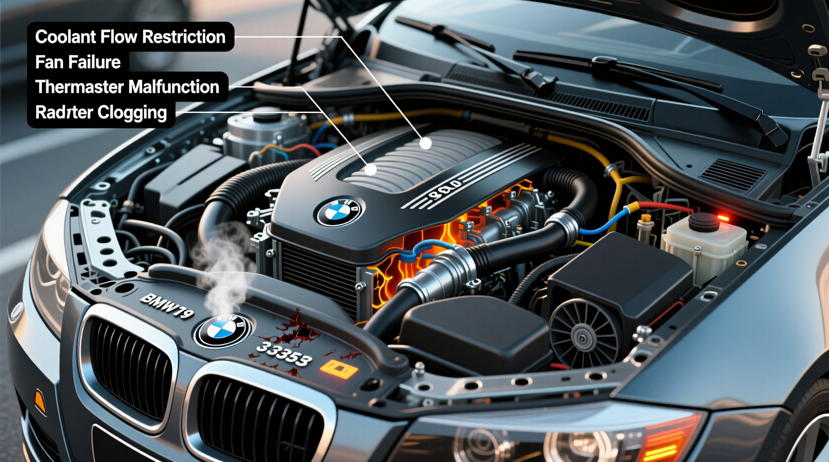 e90 335i overheating stopgo