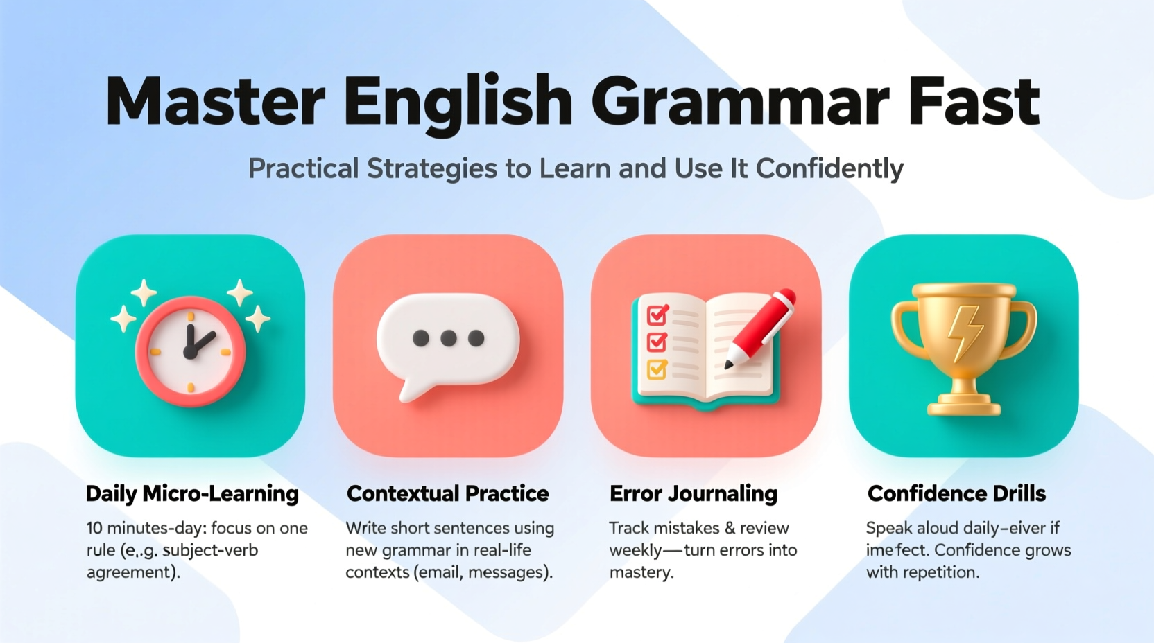 master english grammar fast practical strategies to learn and use it confidently
