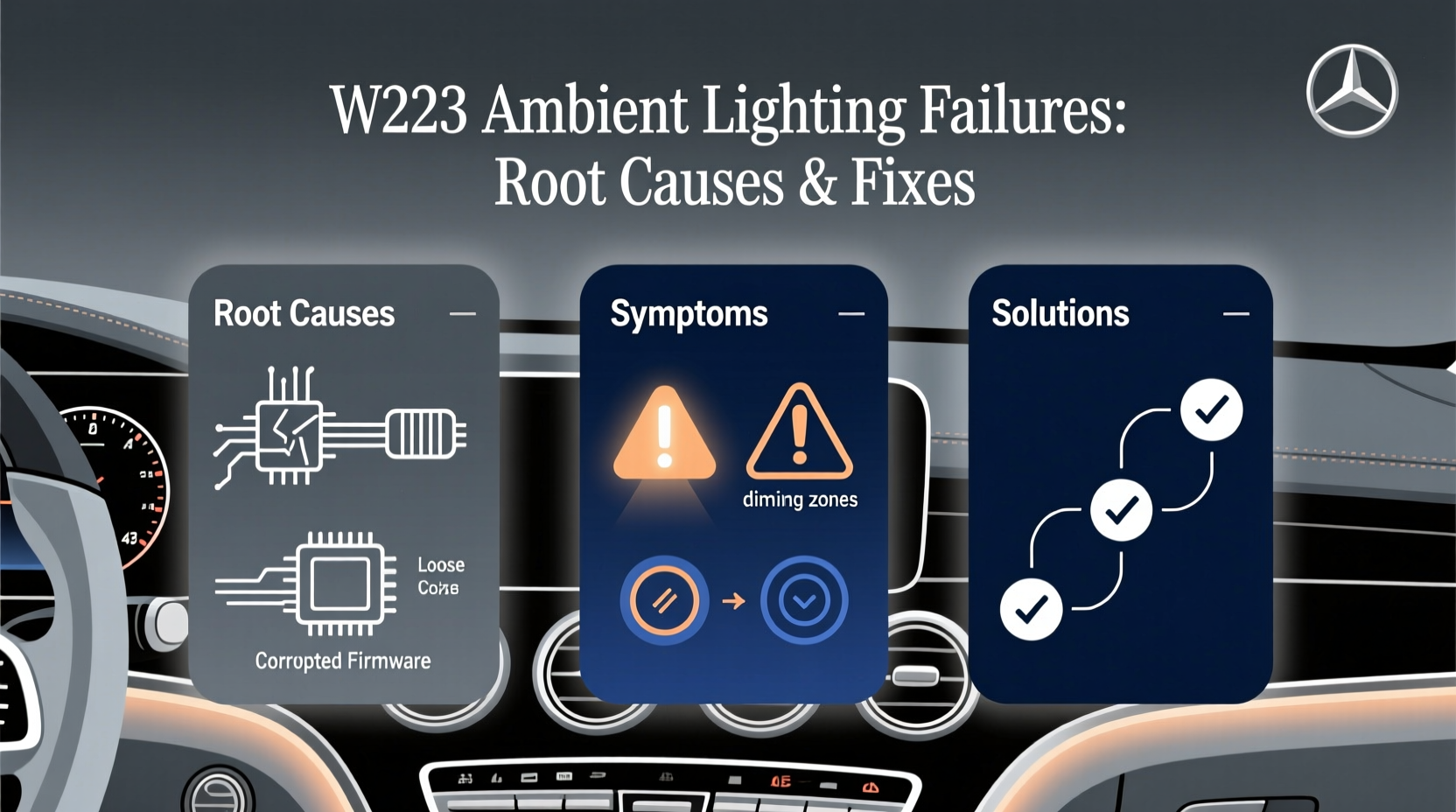 w223 ambient lighting failures