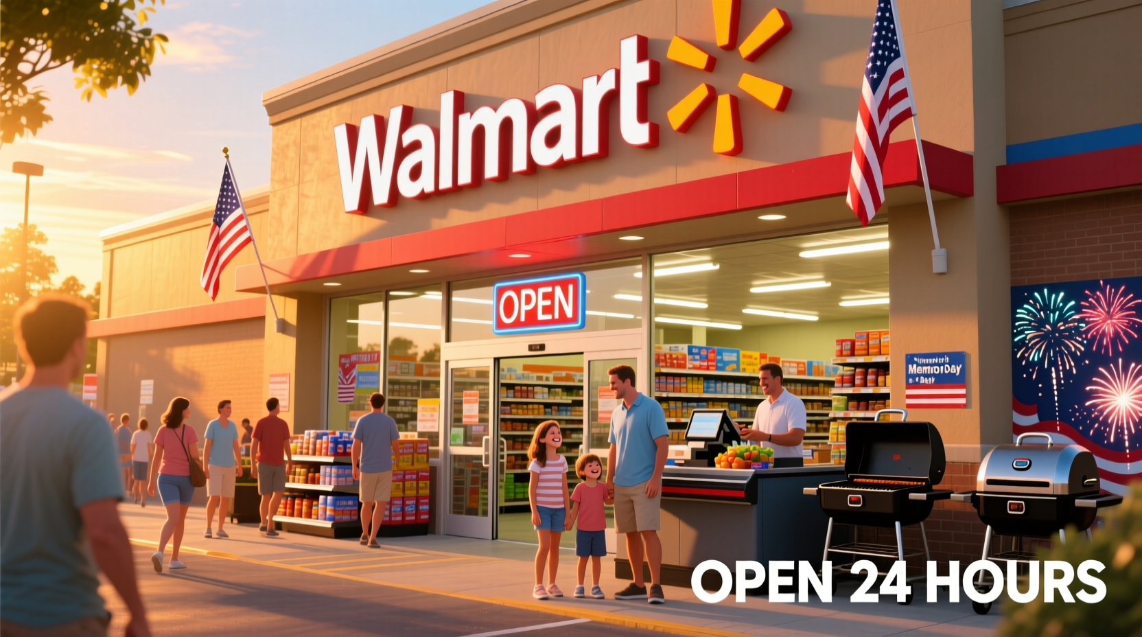 is walmart opened on memorial day