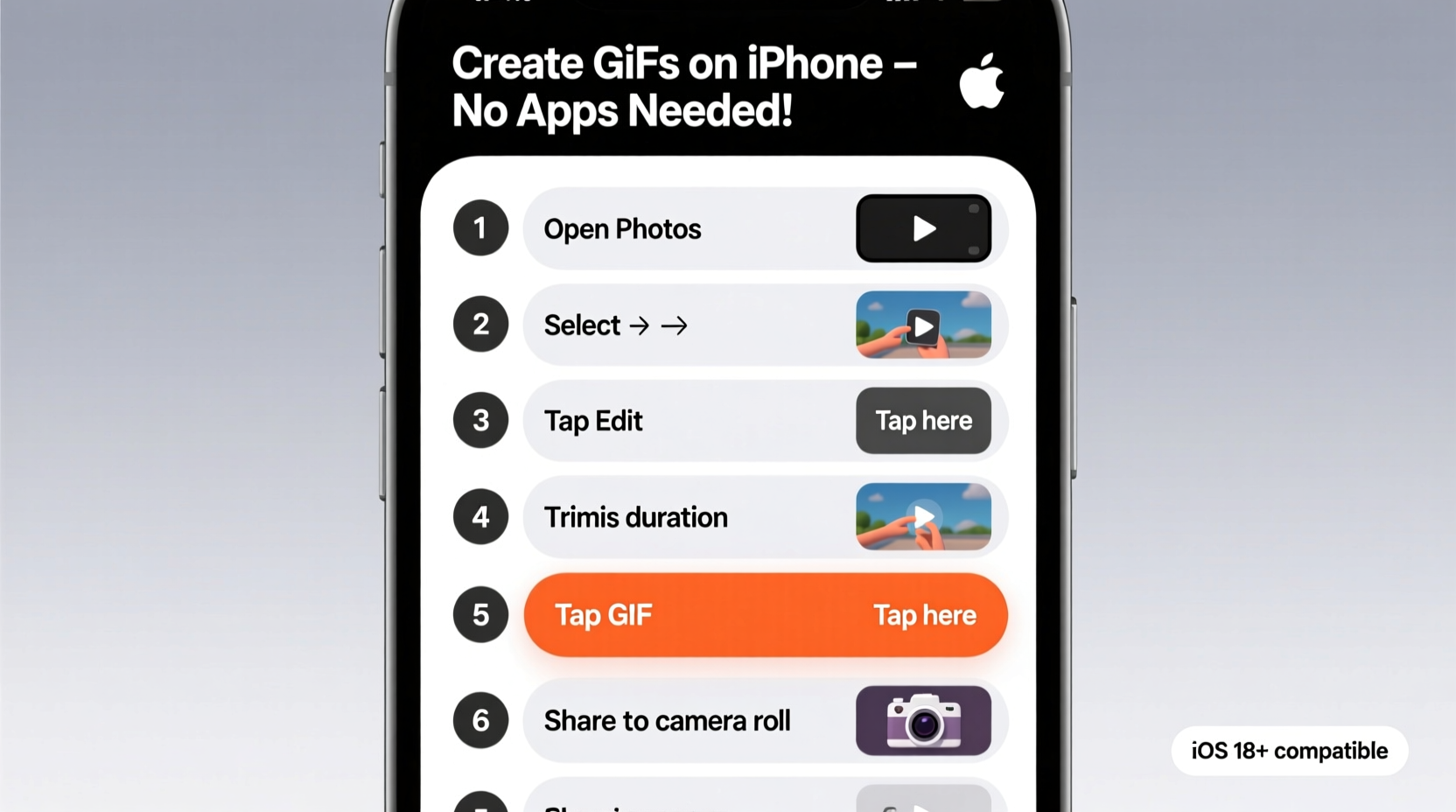 step by step guide how to make a custom gif directly on your iphone without extra apps