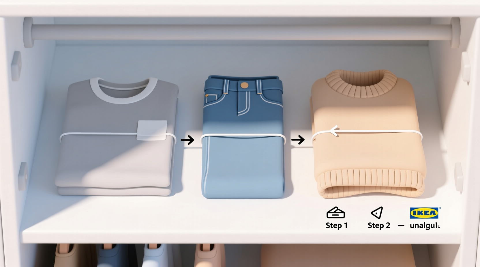 how to fold clothes to save space