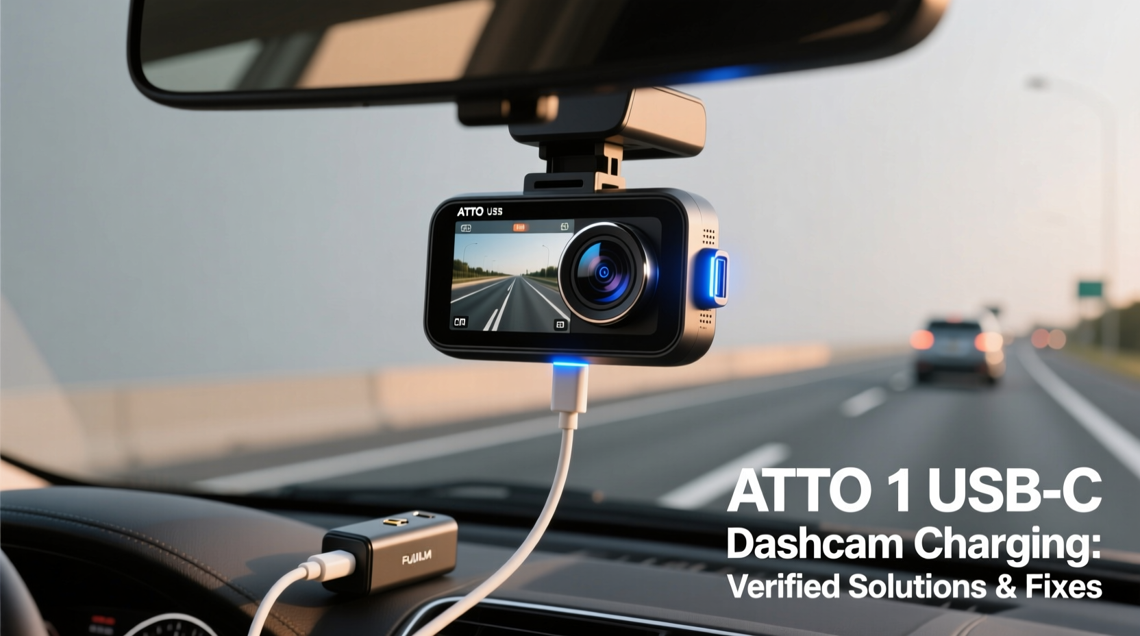 atto 1 usb c dashcam charging