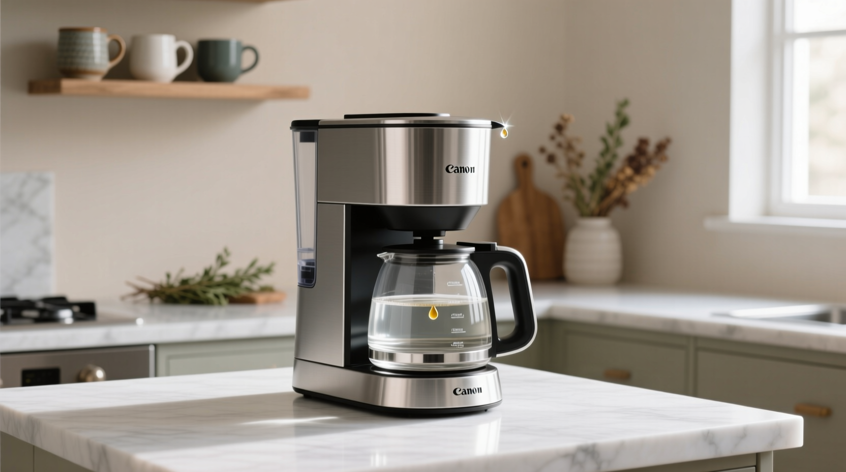 clean coffee maker with vinegar